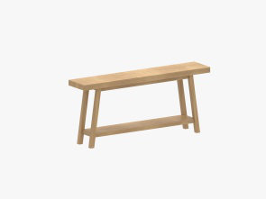 Wooden minimalist entryway table