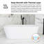 67" Glossy White Acrylic Freestanding Soaking Bathtub