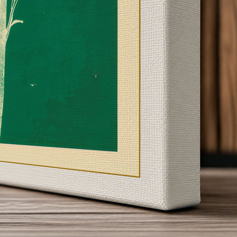 Cream Carnation Study Botanical - Wrapped Canvas, 18x12 - 45.7 x 30.5 cm, Cream Border