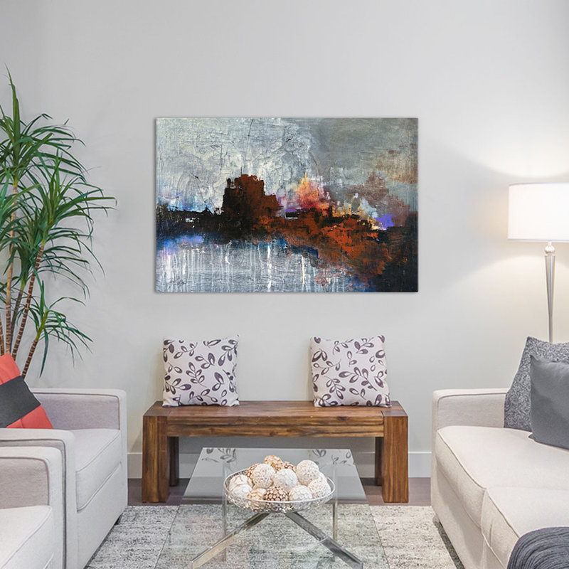 " Temperature Rising " by Michael Goldzweig, 26" H x 40" W x 1.5" D, Classic Wood Framed Canvas
