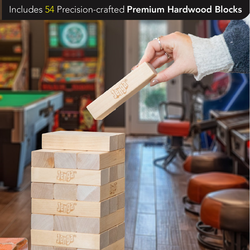 Jenga GIANT Challenge - Stacks to over 3 feet high!