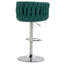 Ensemble de 2 tabourets de bar tissés torsadés, pivotant à 360 ° et chaises de bar chromées réglables en hauteur pour îlot de cuisine, pub et café, vert / caramel-1067193928