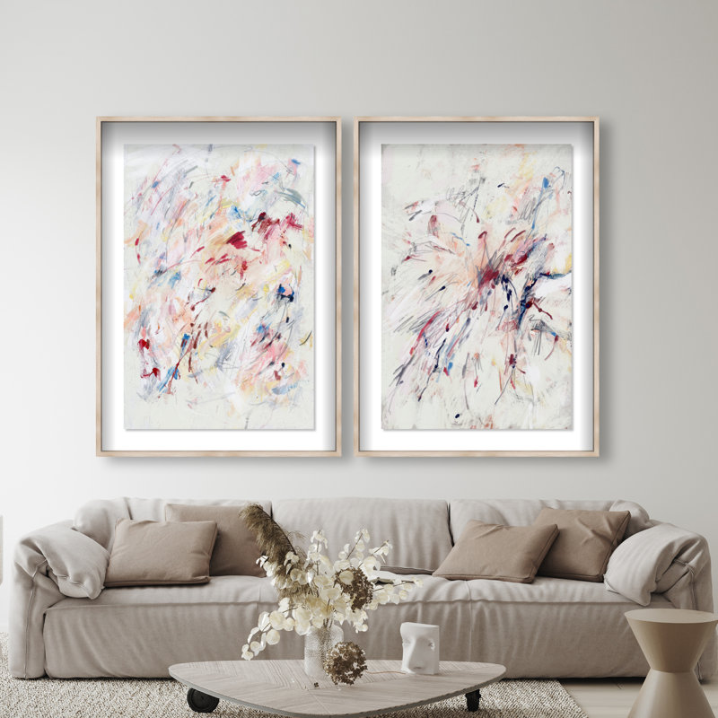 Feels Like Love Set Set by Oliver Gal, 62"H x 42"W, Natural Oak Shadowbox