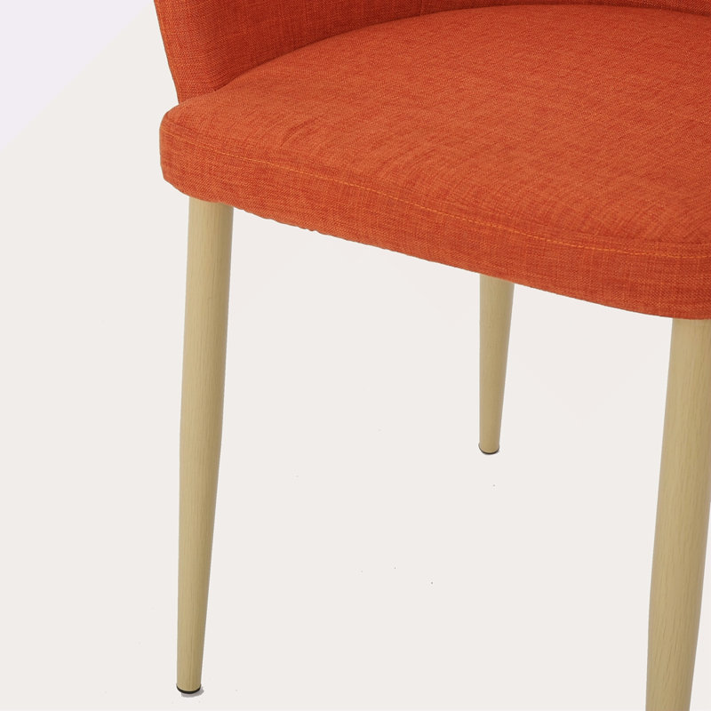 Chaise de salle à manger, Orange, Naturel