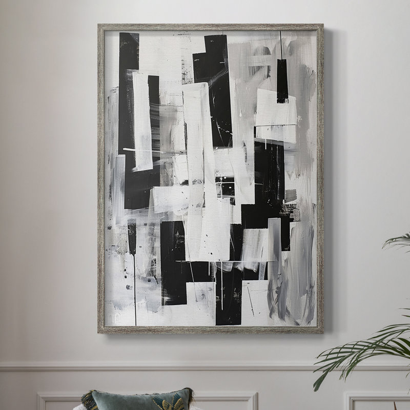 ABSTRACT Series XXX, reproduction encadrée - bois massif, H 30 po x l 24 po