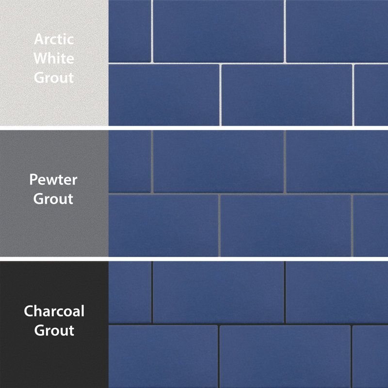 Piscina Brick 9-5/8 In. X 19-1/2 In. Porcelain Floor And Wall Tile, Blue