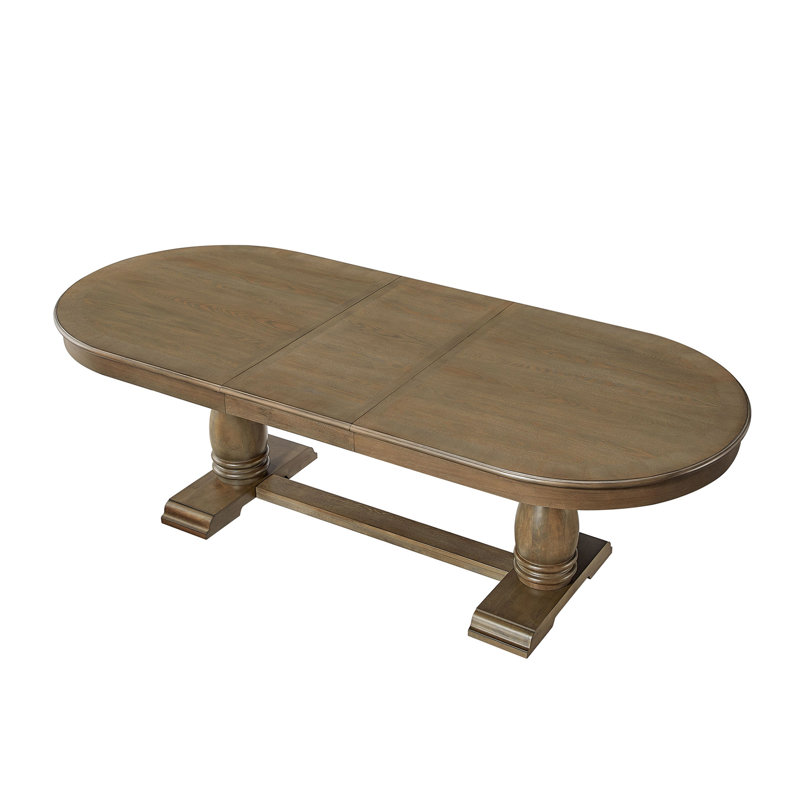 Table de salle à manger extensible 94,06 pouces pour 6 personnes, Chêne clair
