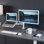 Moniteur simple et support de bureau pour ordinateur portable