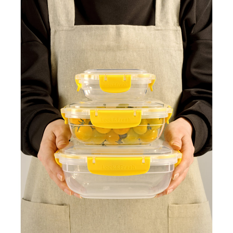 Ensemble de 8 contenants alimentaires Disheka, Jaune
