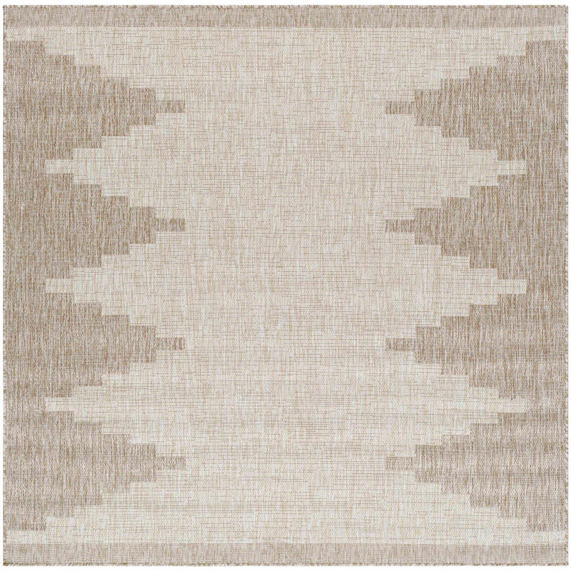Mendota Mortimer Southwestern Tan Indoor/Outdoor Area Rug, Rectangle 8'10" x 12'