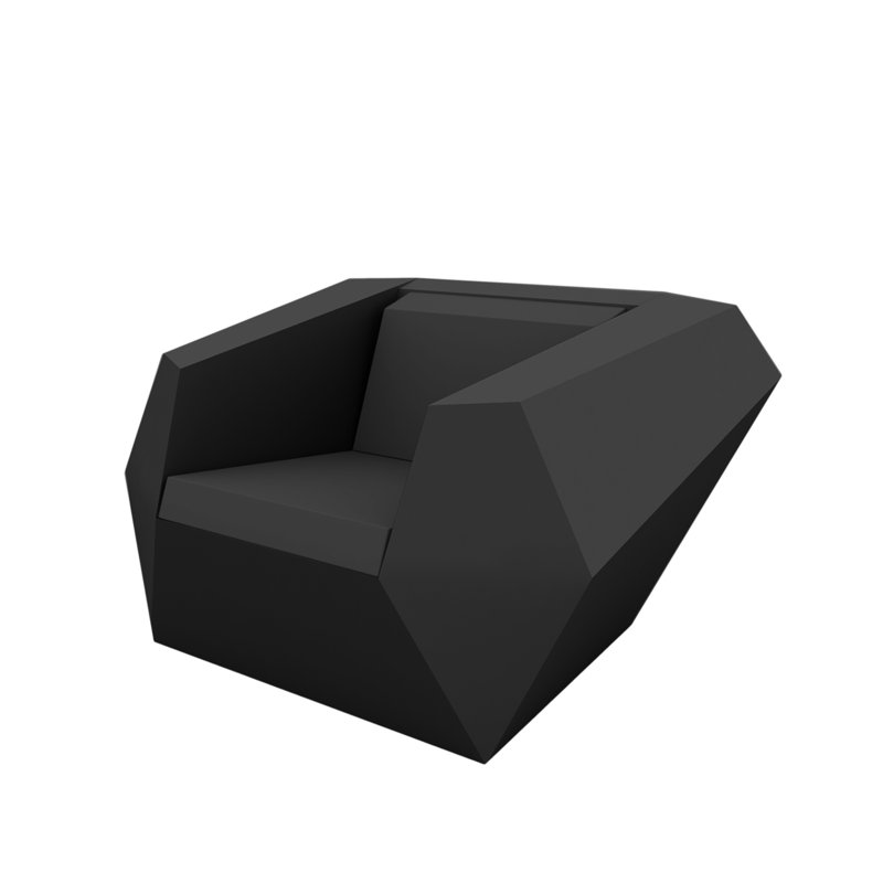 Faz - Resin Lounge Chair - Basic, Black