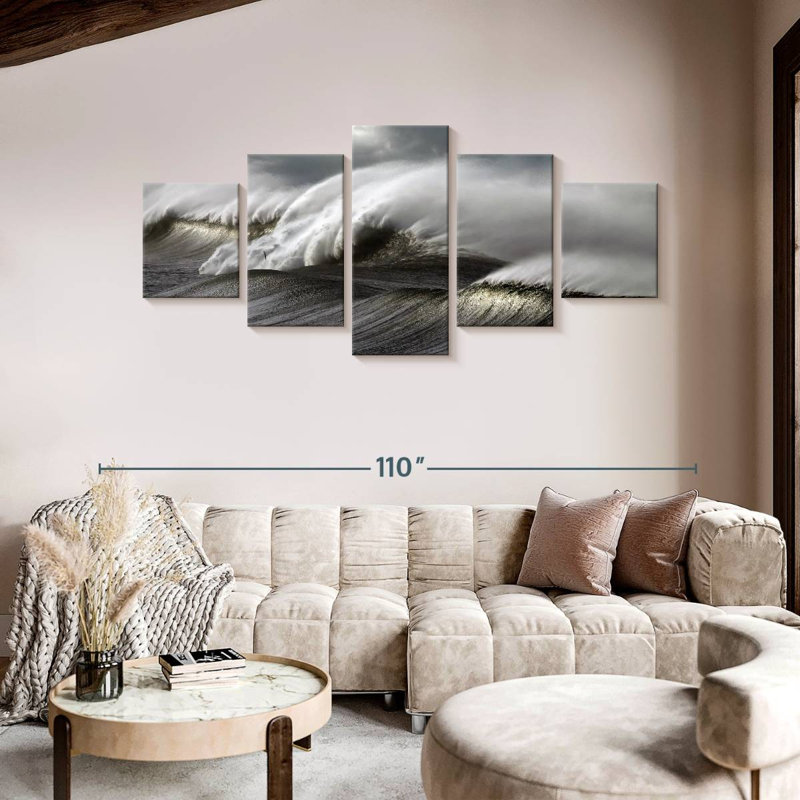 Vague orageuse, H 42 po x l 92 po