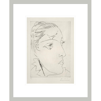 Portrait de Dora Maar dans un chignon par Pablo Picasso, impression giclée encadrée