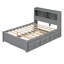 Lit plateforme avec tiroirs gigognes et prises USB-104224638
