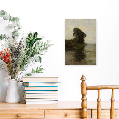 Reproduction d'art mural Moody River Reflections Peaceful Serene Tranquil Lily Landscape Nature