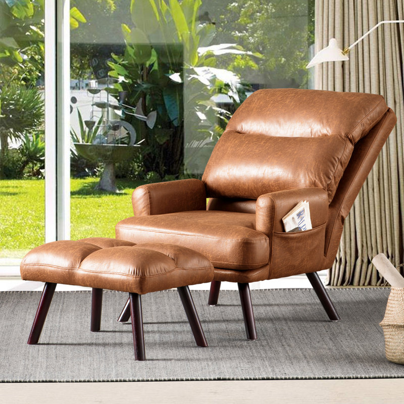 Ottoman Leather Recliners Wayfair Corrigan Studio® Adjustable