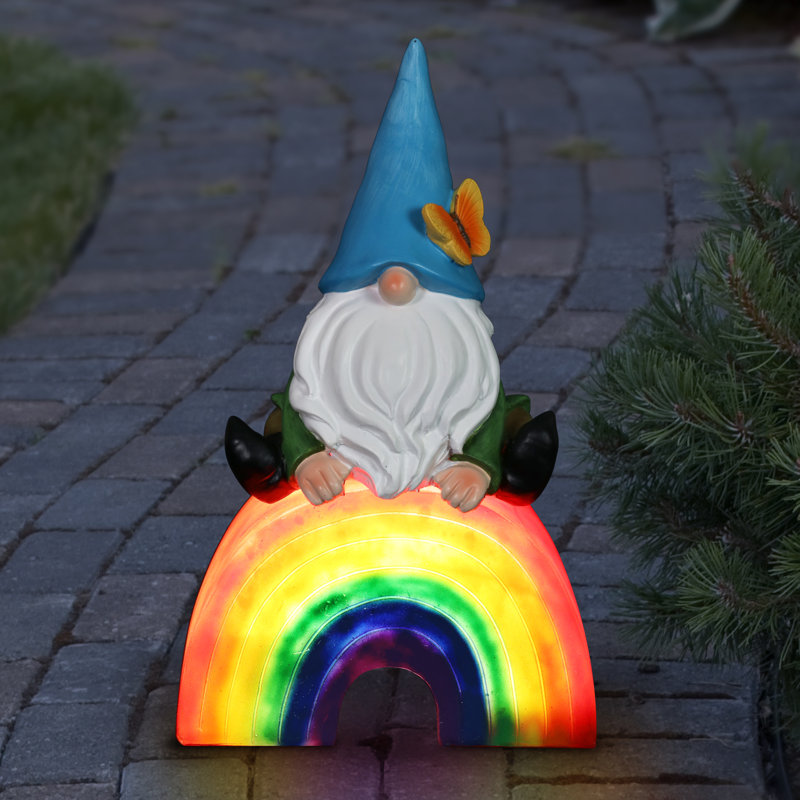 Colorful Resin Gnome with LED Rainbow and Timer
