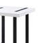 Table basse Ryliee en blanc / finition noire