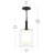 Mack 1-Light Matte Black Pendant with Layered Glass Shade-127419978