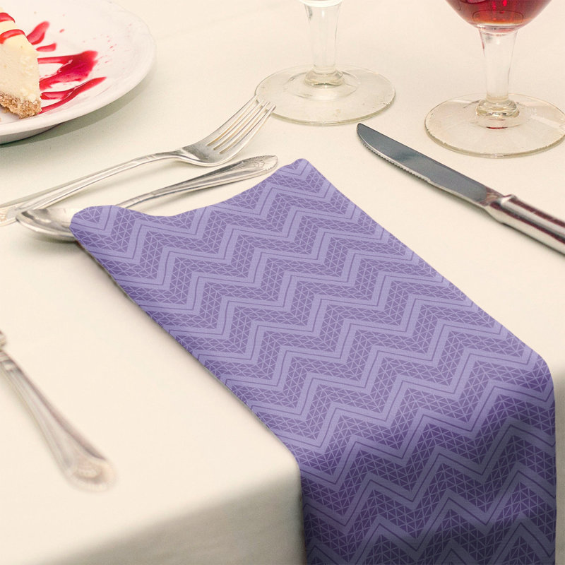 Serviette de coton à la main inversée classique Stephenie, H 0,1 po x l 22 po x P 22 po, Orchidée, Polyester sergé