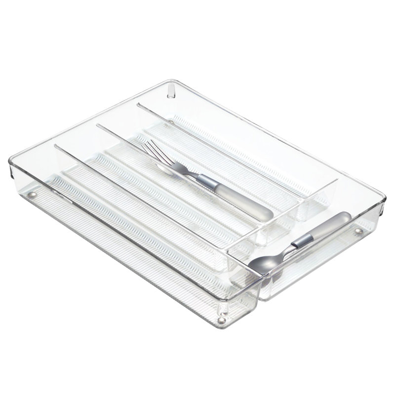Linus 2" H x 13.75" W x 10.75" D Flatware & Kitchen Utensils Drawer Organizer