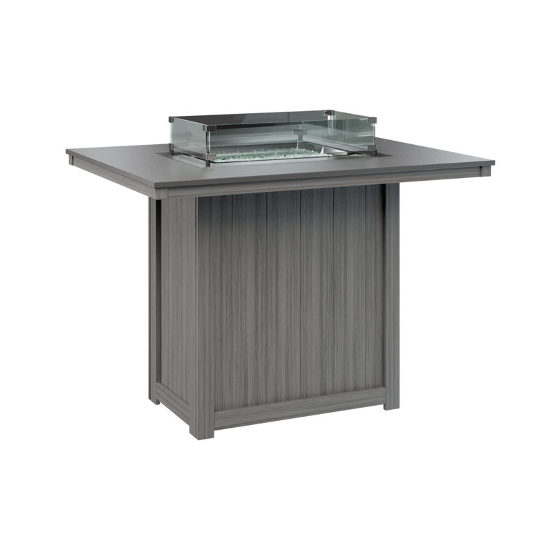 Foyer de table berlinois Donoma, H 39 po x l 41 po x P 54 po, Plateau martelé en acier inoxydable avec base en 