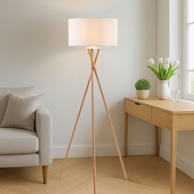 Kennerson 60.2'' Tripod Floor Lamp with Outlet