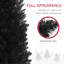 Arbre de Noël artificiel 8 'avec 818 pointes de branches réalistes et base en plastique, noir