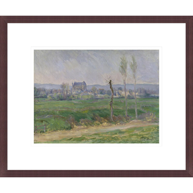«View of Vernon» par Claude Monet, impression giclée sur cadre, H 13,75 po x l 16,44 po