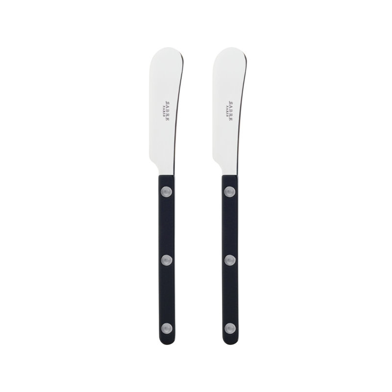 Set of 2 Bistrot Solid spreaders, Black