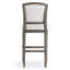 Tabouret de bar Charleston avec siège rembourré et pieds tournés