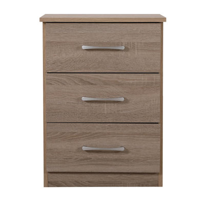 Modern Nightstand, 3 Drawers Nightstand, Bedroom Nightstand
