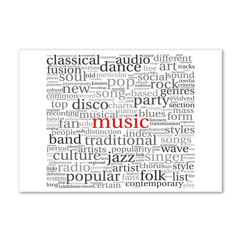 Musical Genres - Wrapped Canvas Print