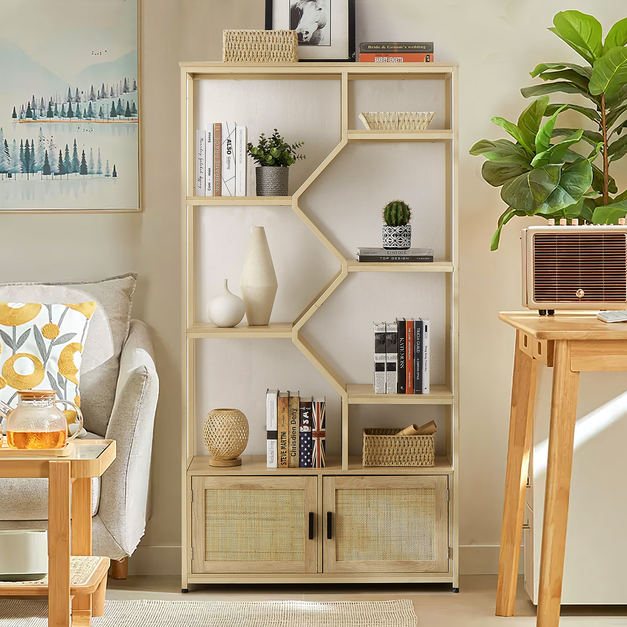 Bay Isle Home Koeller Bookcase Storage Bookcase | Wayfair