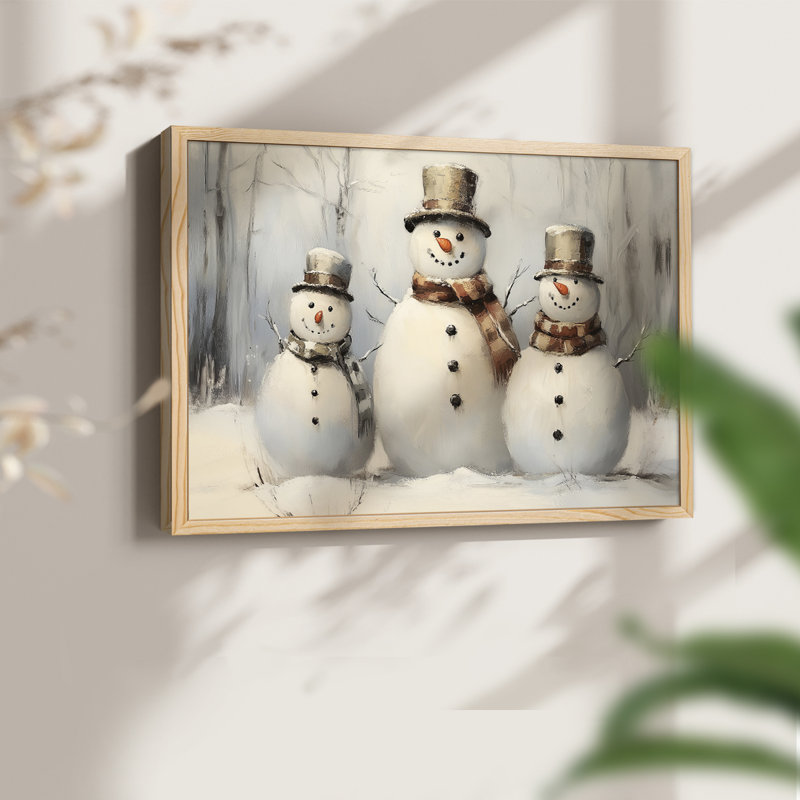 Art de Noël - CMLX - Reproduction encadrée - Restickable, Naturel, H 22 po x l 28 po