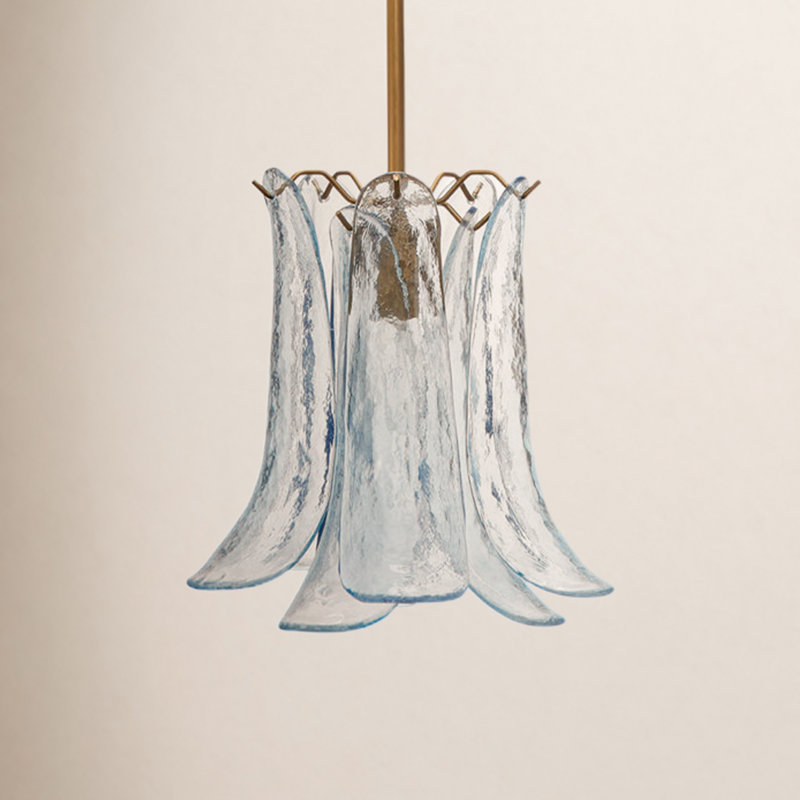 Malvina Cala 1-Light Blown Glass Pendant,, Blue