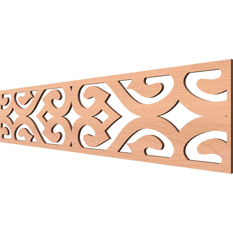 Keene Fretwork Moulding, Alder, 10" H x 46.75" W x 0.375" D