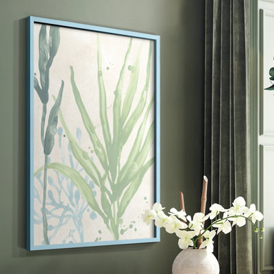 Swaying Seagrass I Framed Print - Solid Wood