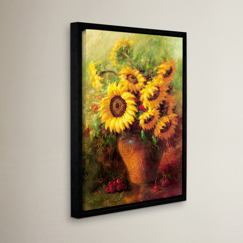 « tournesols », reproduction d’art sur toile, H 48 po x l 36 po x P 2 po