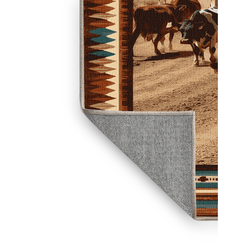  Tapis du sud-ouest lavable, Rond 7 pi