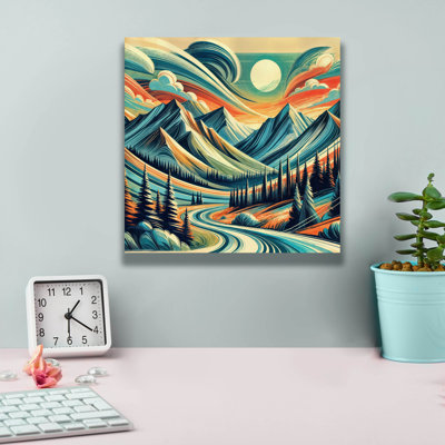  «Colorado Abstract» par Rey Klimt, art mural sur toile, 12 po x 12 po