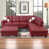 Red Faux Leather