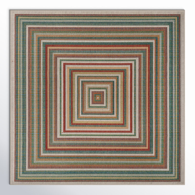 Lucidia Geometric Indoor / Outdoor Rug , Square 12'