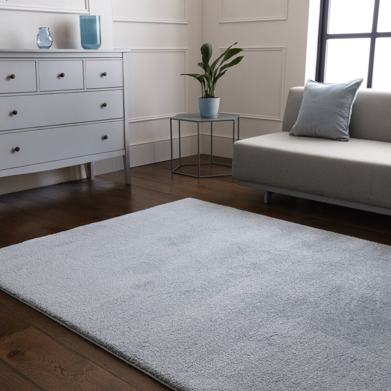 Symaya Cosy Shaggy Sky Blue Area Rug, Rectangle 200 x 290 cm
