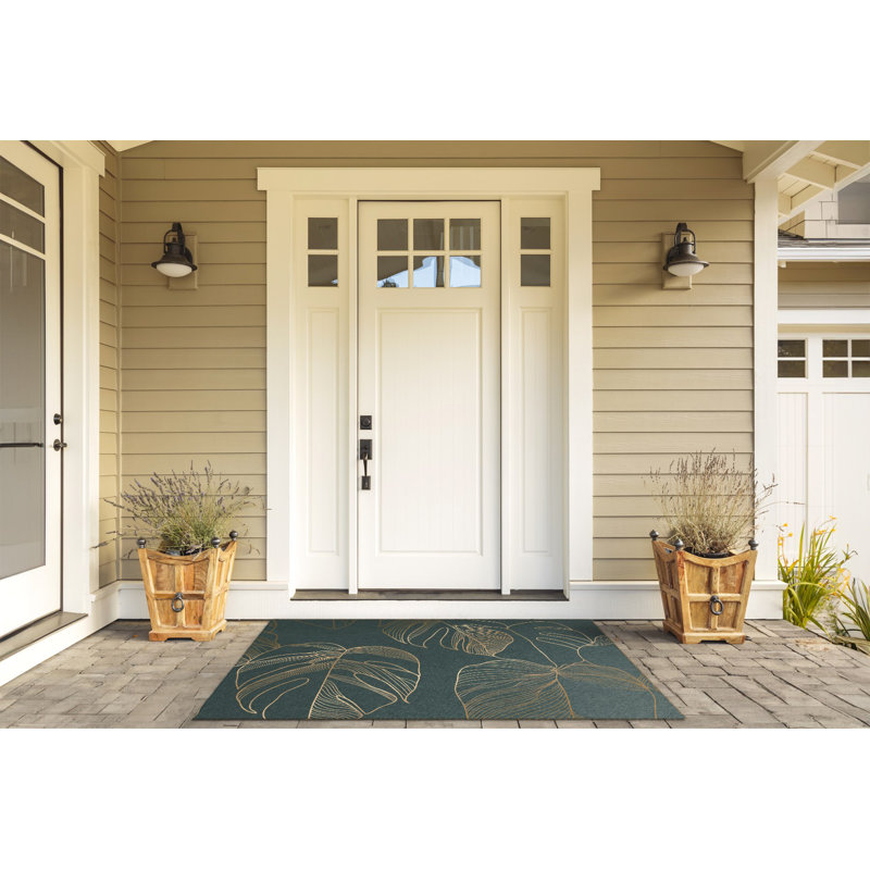 Non-Slip Floral Outdoor Doormat
