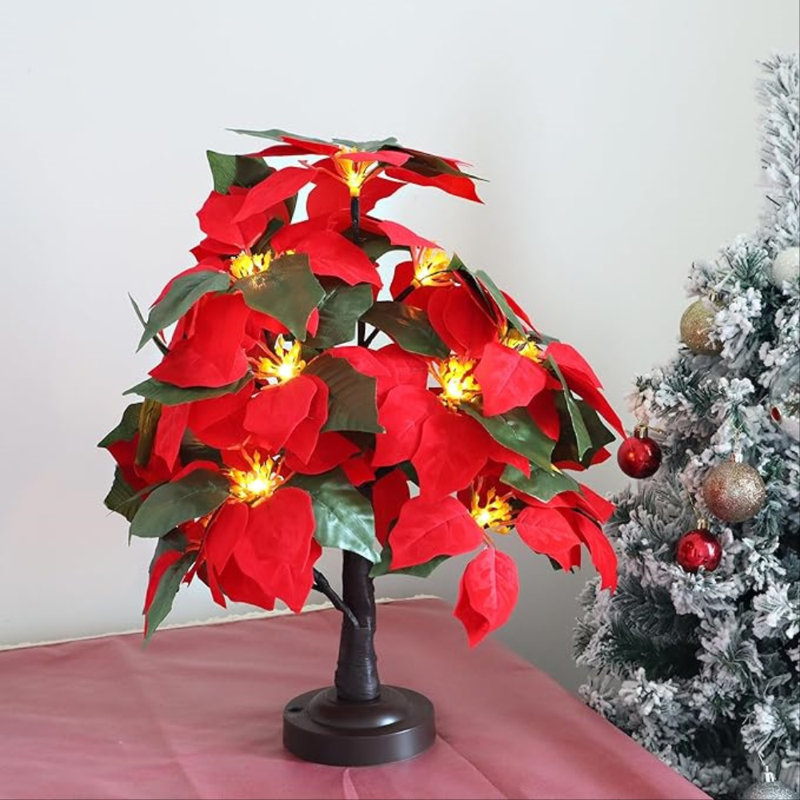 Poinsettia Tree Night Light