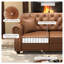 Canapé Chesterfield en similicuir de style Mid-Century avec accoudoirs roulés, garniture cloutée et dossier capitonné à boutons-481928087
