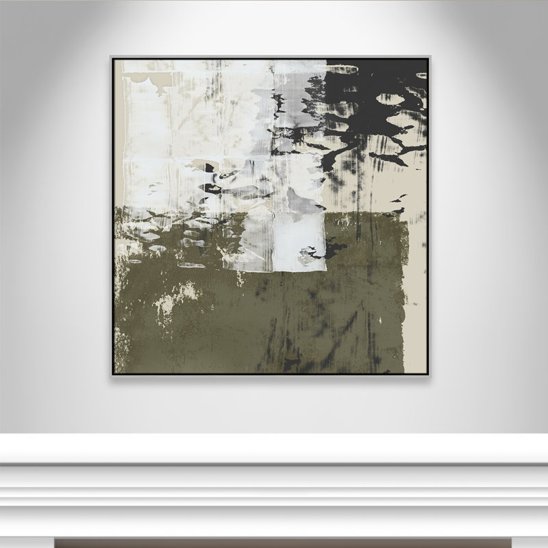 Reflections In Sage II - Square Version Print par Isabelle Z, Argent, H 41,5 po x l 41,5 po