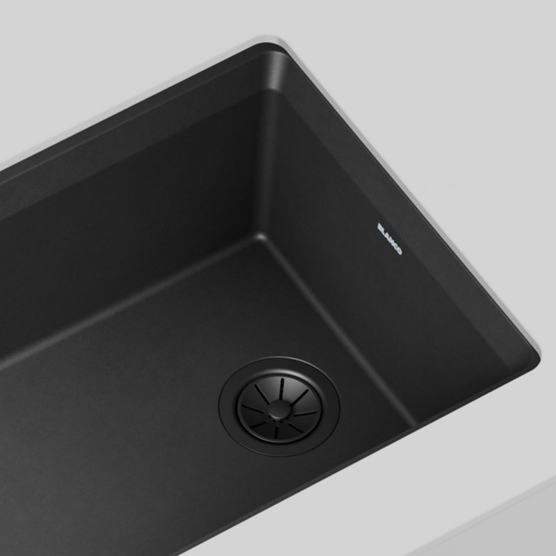 Crépine à panier 3,5 po Essential Silgranit - noir charbon, Noir charbon