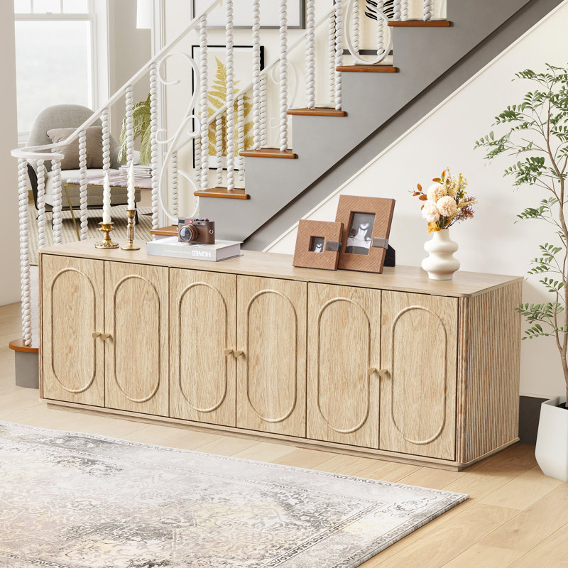 62.99'' Wide 6 - Door Sideboard Accent Cabinet, Natural